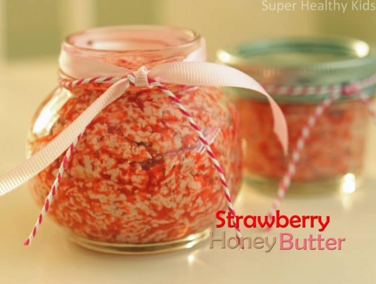Fresh Strawberry Honey Butter. A great addition to your Valentine's Day breakfast!